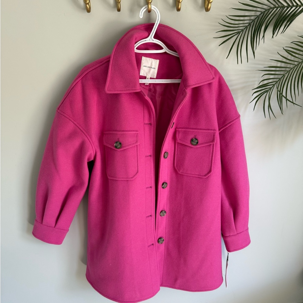 Avec Les Filles Vibrant Pink thick car Jacket